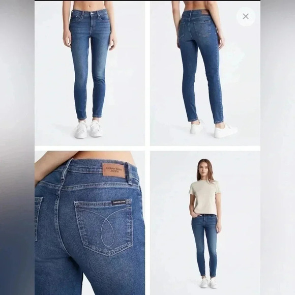 Calvin Klein Jeans Strait Leg Skinny Fit Pants NWT Women Size 18 MSRP $50 - Picture 1 of 13